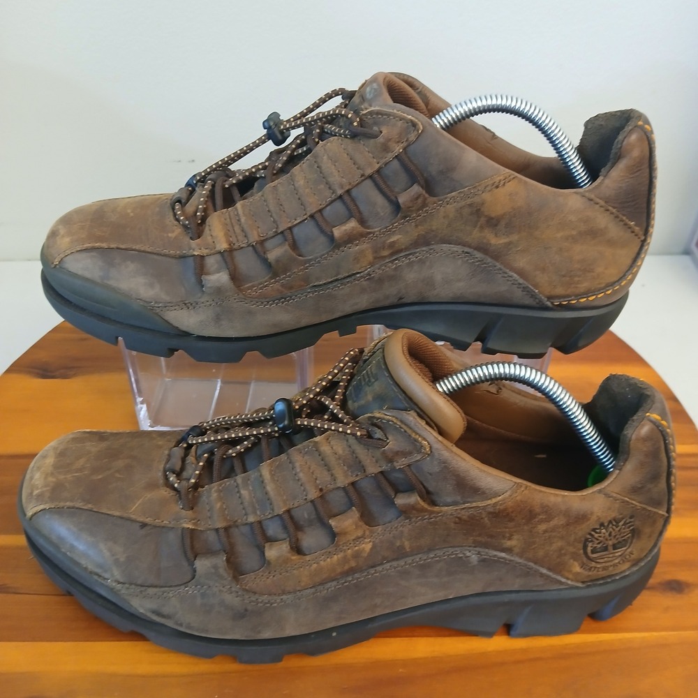 Timberland Hiking Sneakers Mens 11 Brown Outdoors Hike Shoes Bungee 90505
